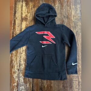 Nike Kids Black Russel Wilson Hoodie with Red Logo